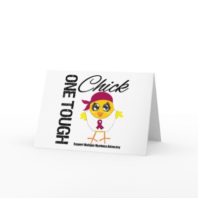 One Tough Chick Multiple Myeloma Warrior greeting card