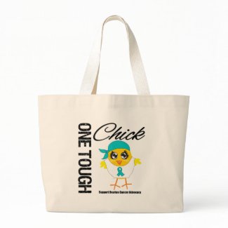 One Tough Chick Ovarian Cancer Warrior bag