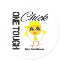 One Tough Chick Sarcoma Cancer Advocacy Round Sticker