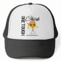 One Tough Chick Uterine Cancer Warrior hats
