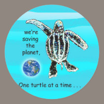 One Turtle At a Time Sticker stickers