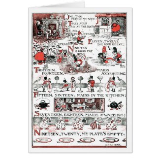 One, Two, Buckle My Shoe Greeting Card card