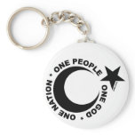 One Ummah Star &amp; Crescent Key Chain