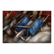 One used wheelbarrow posters