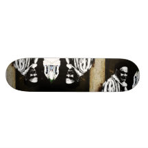 One walks westward skate board