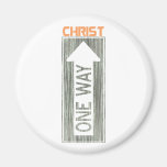 One Way-Christ Orange Gray Magnet