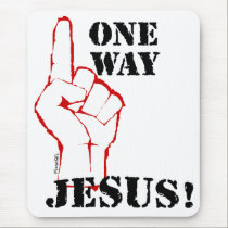 One Way: Jesus! mousepads