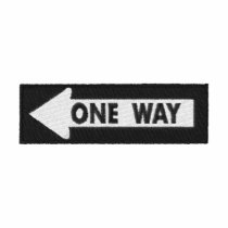 One Way Sign - Facing Left embroidered shirts by ZazzleEmbroidery One Way Sign - Facing Left embroidered shirts