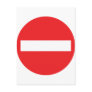 one-way street icon post card