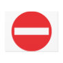 one-way street icon post card