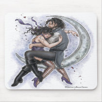 One Way Ticket To The Moon Romantic Love Mousepad by Planet_Zerick One Way Ticket To The Moon Romantic Love Mousepad