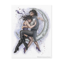 One Way Ticket To The Moon Romantic Love Postcard by Planet_Zerick One Way Ticket To The Moon Romantic Love Postcard