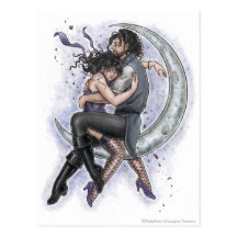 One Way Ticket To The Moon Romantic Love Postcard