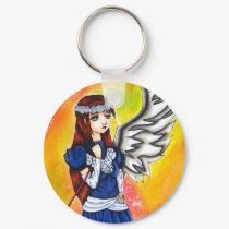One Winged Angel Girl keychains