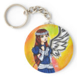 One Winged Angel Girl Keychains