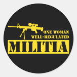 One Woman Well Regulated Militia Sticker