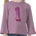 ONE Wood Style pink long sleeve t-shirts