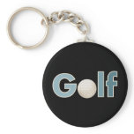 "One Word: Golf" keychains