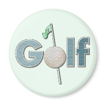 "One Word: Golf" Magnets