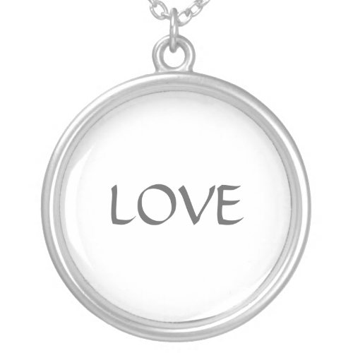 One Word Love On A Sterling Silver Necklace necklace