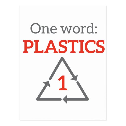 One word Plastics Postcard Zazzle
