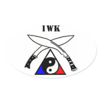 One World Karate Association Emblem Oval Stickers