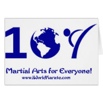 One World Karate Greeting Card