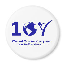One World Karate Fridge Magnet