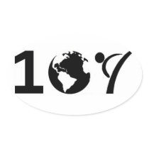 One World Karate Oval Sticker