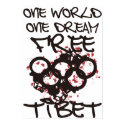 ONE WORLD ONE DREAM FREE TIBET posters