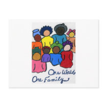 One World, One Family, version 2 Postcard