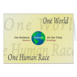 One World. One Race Greeting Cards