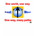 One World, One Way. One Way Many Paths. t-shirts by ten3design One World, One Way. One Way Many Paths. t-shirts