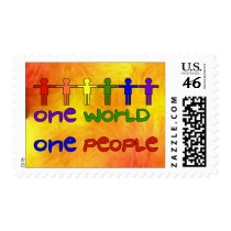 One World Postage Stamp