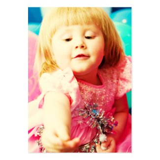One Year Old Girls Birthday Photo Cards profilecard