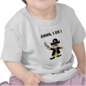 One year old pirate boy tshirts