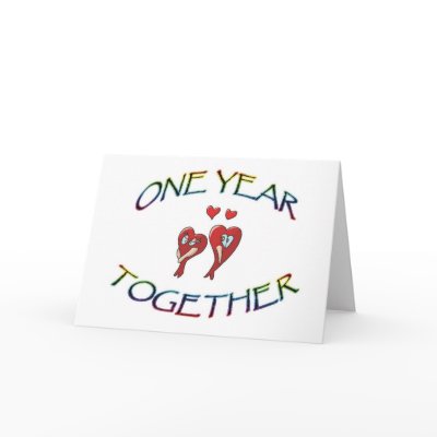 ONE YEAR TOGETHER CARDS