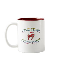 ONE YEAR TOGETHER COFFEE MUGS