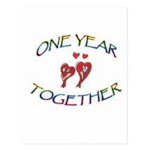 ONE YEAR TOGETHER POST CARD