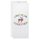 ONE YEAR TOGETHER CUSTOMIZED RACK CARD