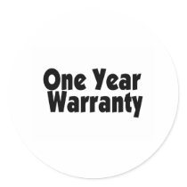 One Year Warranty stickers by CelebrationZazzle One Year Warranty stickers