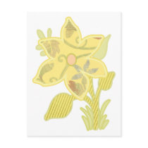 ONE yellow flower postcards by ONEderfulBABY ONE yellow flower postcards