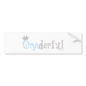 ONEderful BABY (blue) bumper stickers by ONEderfulBABY ONEderful BABY (blue) bumper stickers