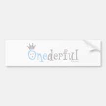 ONEderful BABY (blue) Bumper Sticker