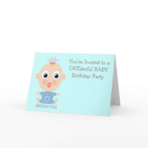 ONEderful BABY Face - blue cards