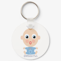 ONEderful BABY Face - blue keychains