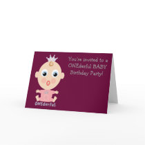 ONEderful BABY Face - pink cards
