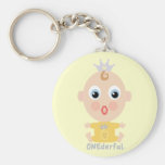 ONEderful BABY Face - yellow Keychain