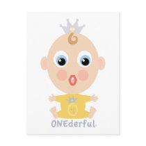 ONEderful BABY Face - yellow postcards by ONEderfulBABY ONEderful BABY Face - yellow postcards