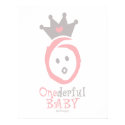 ONEderful BABY (pink) posters